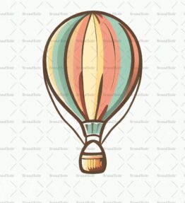Verspielter Heißluftballon
